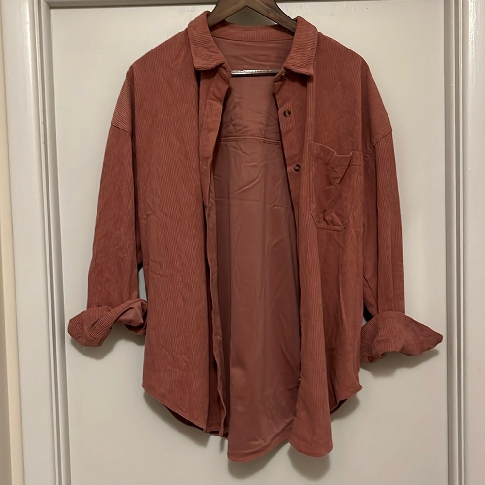 💕pink/mauve corduroy Shacket